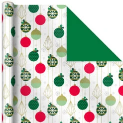 Hallmark Mod Holiday 3-Pack Reversible Wrapping Paper Assortment, 120 Sq. Ft. -Cozy Home Accents Deals Store Mod Holiday Assorted Reversible Wrapping Paper 5JXW1072 06