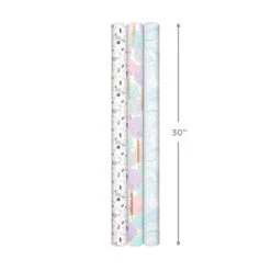 Hallmark Modern Muted 3-Pack Wrapping Paper, 55 Sq. Ft. Total -Cozy Home Accents Deals Store Modern Muted 3Pack Wrapping Paper Rolls 5EWR6369 08