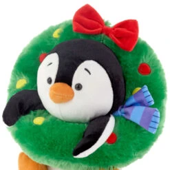 Hallmark Playful Penguins All Decked Out Musical Plush Penguin With Light And Motion -Cozy Home Accents Deals Store Musical Playful Penguins Plush With Light Motion 1KCX1100 03