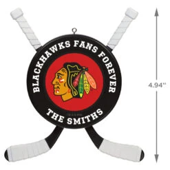 NHL Hockey Personalized Ornament, Chicago Blackhawks® -Cozy Home Accents Deals Store NHLHockey Personalized Ornament Chicago Blackhawks 2499QHE1925B14 03