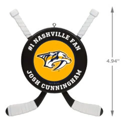 NHL Hockey Personalized Ornament, Nashville Predators® -Cozy Home Accents Deals Store NHLHockey Personalized Ornament Nashville Predators 2499QHE1925B15 03