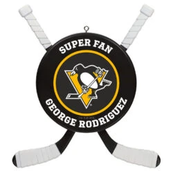 NHL Hockey Personalized Ornament, Pittsburgh Penguins®