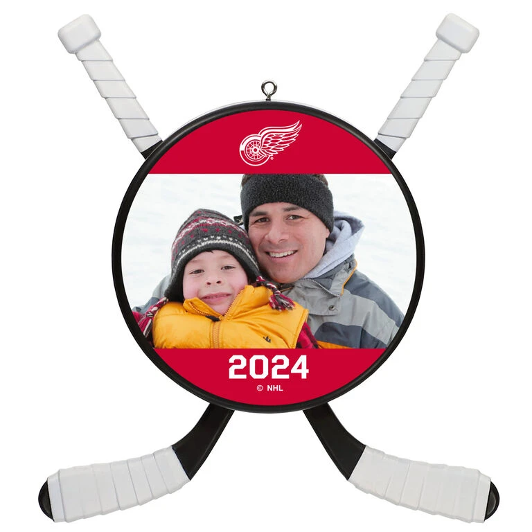 NHL Hockey Personalized Photo Ornament, Detroit Red Wings® 1 NHL Hockey Personalized Photo Ornament, Detroit Red Wings®