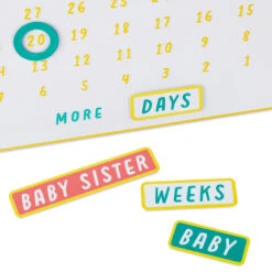 Hallmark So Excited To Meet You Magnetic Baby Countdown Board -Cozy Home Accents Deals Store New Baby Pregnancy Countdown Calendar 1BBY4821 03