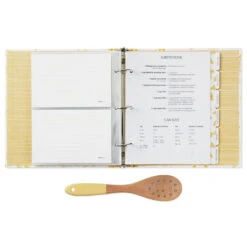 Hallmark Pasta Recipe Organizer Book With Wooden Strainer Spoon 6 Hallmark Pasta Recipe Organizer Book With Wooden Strainer Spoon -Cozy Home Accents Deals Store PastaThemed Recipe Binder With Wood Spoon 1TOG1035 03