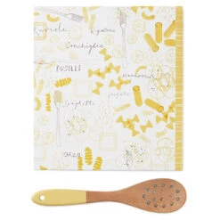 Hallmark Pasta Recipe Organizer Book With Wooden Strainer Spoon 7 Hallmark Pasta Recipe Organizer Book With Wooden Strainer Spoon -Cozy Home Accents Deals Store PastaThemed Recipe Binder With Wood Spoon 1TOG1035 04