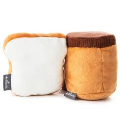 Hallmark Better Together Peanut Butter And Jelly Magnetic Plush, 5" -Cozy Home Accents Deals Store Peanut Butter Jar and Bread With Jelly Magnetic Plush 1KID1641 03