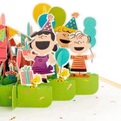 Hallmark Peanuts® Gang Celebrating You 3D Pop-Up Birthday Card -Cozy Home Accents Deals Store Peanuts Gang Snoopy 3D PopUp Birthday Card 1499LAD2739 05