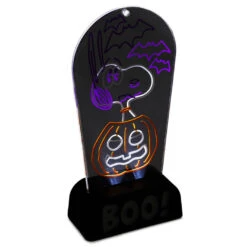 Hallmark Peanuts® Snoopy Boo! Light-Up Sign -Cozy Home Accents Deals Store Peanuts Snoopy Boo LightUp Sign 1HGN1517 03