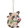 Precious Moments Spreading Christmas Cheer Raccoon Ornament, 2.8"