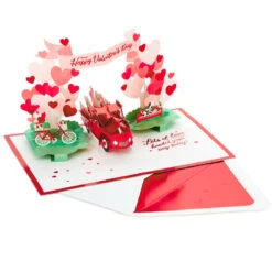 Hallmark Special Delivery 3D Pop-Up Valentine's Day Card -Cozy Home Accents Deals Store Red Truck With Flowers 3D PopUp Valentines Day Card 1299IAV6066 03