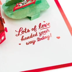 Hallmark Special Delivery 3D Pop-Up Valentine's Day Card -Cozy Home Accents Deals Store Red Truck With Flowers 3D PopUp Valentines Day Card 1299IAV6066 05