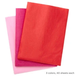 Hallmark Red/Fuchsia/Pink 3-Pack Bulk Tissue Paper, 120 Sheets -Cozy Home Accents Deals Store RedFuchsiaPink 3Pack Bulk Tissue Paper 5TIS1145 03