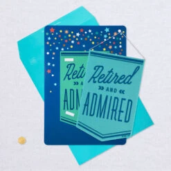Hallmark 16" Retired And Admired Jumbo Retirement Card With Banner -Cozy Home Accents Deals Store Retired Admired Retirement Card 1299CBG3022 05