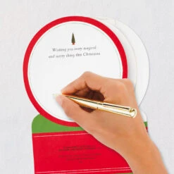 Hallmark Santa's Sleigh Snow Globe Musical 3D Pop-Up Christmas Card With Motion -Cozy Home Accents Deals Store Santa Sleigh Snowglobe 3D PopUp Music Motion Christmas Card 1299XOD9985 07