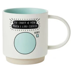 Hallmark Pie Chart Coffee Lover Funny Mug, 16 Oz.