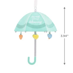 Signature Baby Umbrella Porcelain Hallmark Ornament -Cozy Home Accents Deals Store Signature Baby Umbrella Porcelain Christmas Ornament 1HDL2175 03