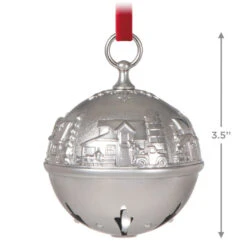 Hallmark Ring In The Season Metal Bell Ornament -Cozy Home Accents Deals Store Silver Jingle Bell Keepsake Ornament 2699QXR8139 03