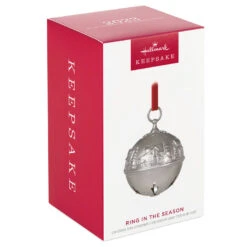 Hallmark Ring In The Season Metal Bell Ornament -Cozy Home Accents Deals Store Silver Jingle Bell Keepsake Ornament 2699QXR8139 04