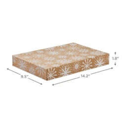 Hallmark Snowflakes And Stripes 12-Pack Designed Brown Shirt Boxes -Cozy Home Accents Deals Store Snowflakes and Stripes 12Pack Designed Shirt Boxes 5XBC1123 03