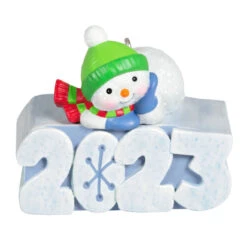 Hallmark Mini A Snowy 2023 Ornament With Light, 1.25"