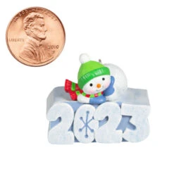 Hallmark Mini A Snowy 2023 Ornament With Light, 1.25" -Cozy Home Accents Deals Store Snowman 2023 Keepsake Ornament 1299QXM9209 07