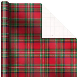 Hallmark Snow Merry 3-Pack Foil Christmas Wrapping Paper Assortment, 60 Sq. Ft. -Cozy Home Accents Deals Store Snowmen and Plaid Foil Christmas Wrapping Paper 5JXW1061 07