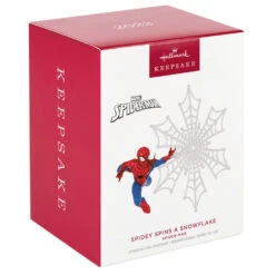 Hallmark Marvel Spider-Man Spidey Spins A Snowflake Ornament -Cozy Home Accents Deals Store Spiderman Snowflake Keepsake Ornament 1999QXI7467 04