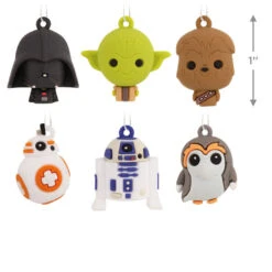 Mini Star Wars™ Shatterproof Hallmark Ornaments, Set Of 6 -Cozy Home Accents Deals Store Star Wars Characters Miniature Christmas Ornaments Set of 6 2HCM6129 03