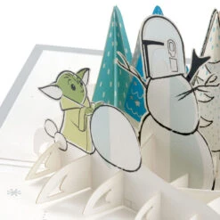 Hallmark Star Wars: The Mandalorian™ Grogu™ Warm Wishes 3D Pop-Up Holiday Card -Cozy Home Accents Deals Store Star Wars The Mandalorian Grogu 3D PopUp Holiday Card 1499XXH9985 05
