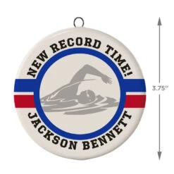 Swimming Ceramic Circle Personalized Ornament 8 Swimming Ceramic Circle Personalized Ornament -Cozy Home Accents Deals Store Swimming Ceramic Circle Personalized Ornament 1999QHE1711B108 03