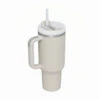 Taupe Insulated Stainless Steel Travel Mug With Straw, 40 Oz.
