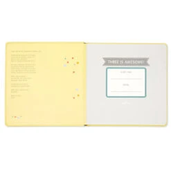 Hallmark Three Is Awesome! Birthday Book -Cozy Home Accents Deals Store Three Is Awesome Birthday Book 1BOK1518 03