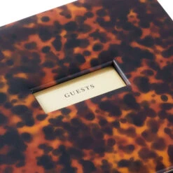 Hallmark Tortoiseshell Guest Book -Cozy Home Accents Deals Store Tortoiseshell Print Guest Book 1EDY3147 04