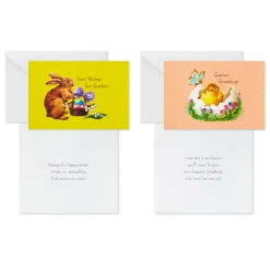 Hallmark Vintage Bunnies And Chicks Boxed Easter Cards, Pack Of 24 -Cozy Home Accents Deals Store Vintage Easter Bunnies Chicks Boxed Easter Cards 5STZ1131 04