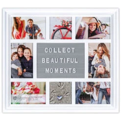 Malden Photo Collage Letterboard White Picture Frame, 18.5x16.5
