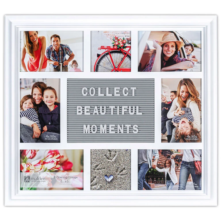 Malden Photo Collage Letterboard White Picture Frame, 18.5x16.5 1 Malden Photo Collage Letterboard White Picture Frame, 18.5x16.5