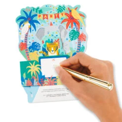 Hallmark Wild Animal Party Boxed Pop-Up Birthday Cards, Pack Of 8 -Cozy Home Accents Deals Store Wild Animal Party PopUp Boxed Birthday Cards 5STZ1174 06