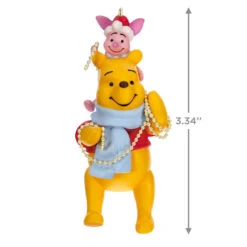 Hallmark Disney Winnie The Pooh Trimming The Tree Together Ornament -Cozy Home Accents Deals Store Winnie the Pooh and Piglet Keepsake Ornament 1899QXD6549 03