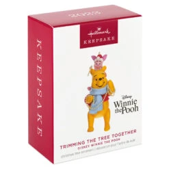 Hallmark Disney Winnie The Pooh Trimming The Tree Together Ornament -Cozy Home Accents Deals Store Winnie the Pooh and Piglet Keepsake Ornament 1899QXD6549 04