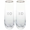 Hallmark XO Stemless Champagne Flutes, Set Of 2