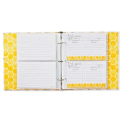 Hallmark Yellow Honeycomb Recipe Organizer Book 6 Hallmark Yellow Honeycomb Recipe Organizer Book -Cozy Home Accents Deals Store Yellow Honeycomb Recipe Organizer Book 1TOG1031 03