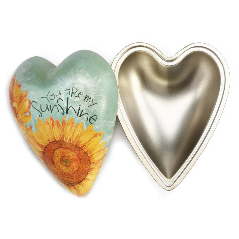 You Are My Sunshine Art Heart Trinket Box, 3.5" 1 You Are My Sunshine Art Heart Trinket Box, 3.5"