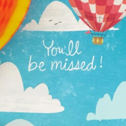 Hallmark 16" Hot Air Balloons Pop-Up Jumbo Goodbye Card -Cozy Home Accents Deals Store Youll Be Missed Balloon Goodbye Card 1499CBG1018 03
